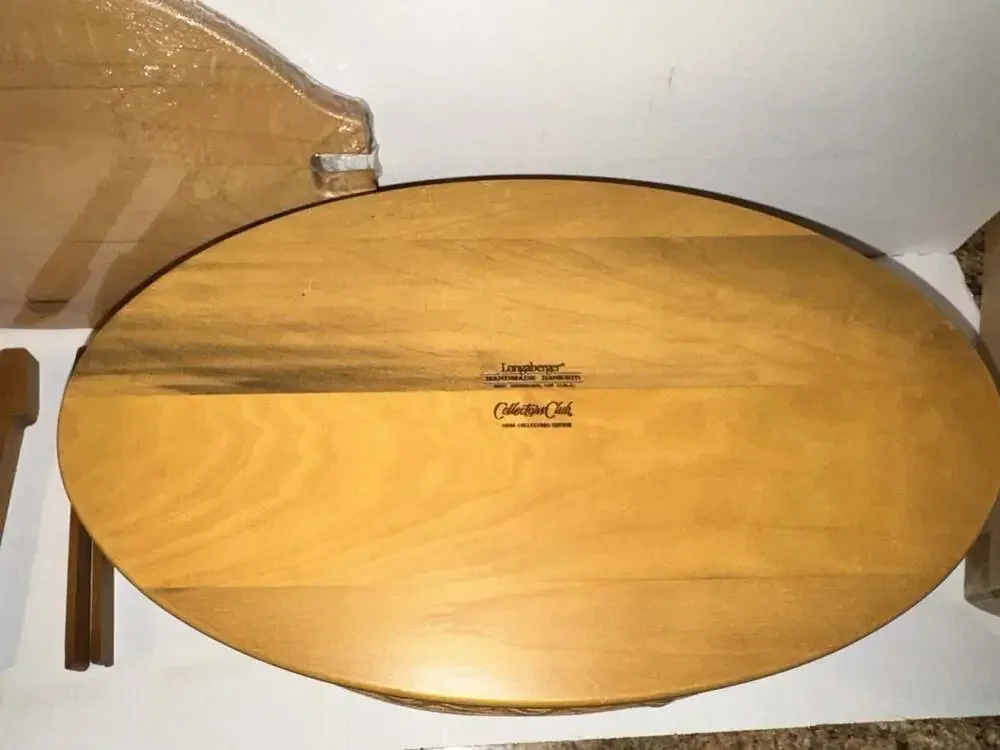 Longaberger 2004 Collectors Club Family Legacy Basket Wood Lid Stand Complete